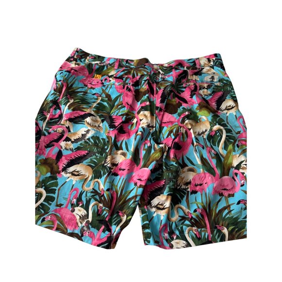 Loudmouth Pink Flamingo Tropical Print Mens Shorts Size 46 - Picture 5 of 7
